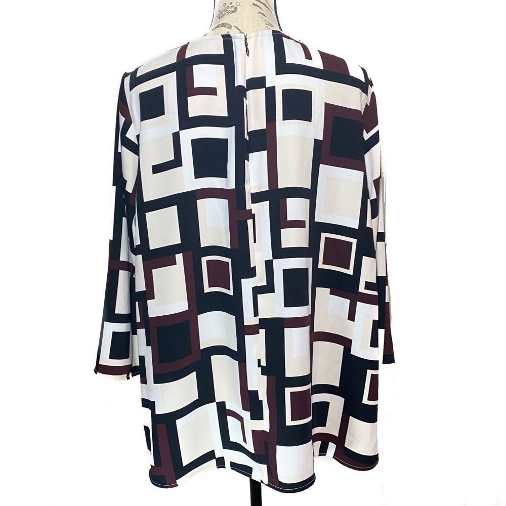 Alfani Petite Polyester Colorblock High-low Blouse/Top Plus Size 16 Multicolor - Picture 2 of 7